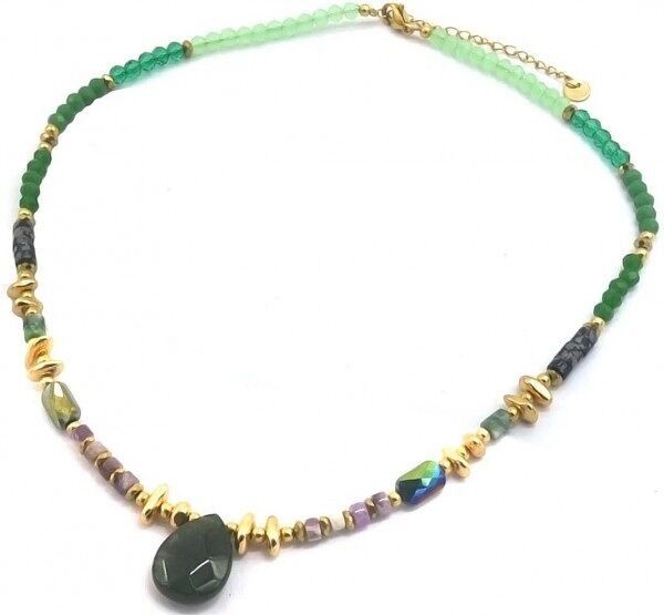 I-C18.1 N221-361 N. 4 S.Collana in acciaio 40-46cm