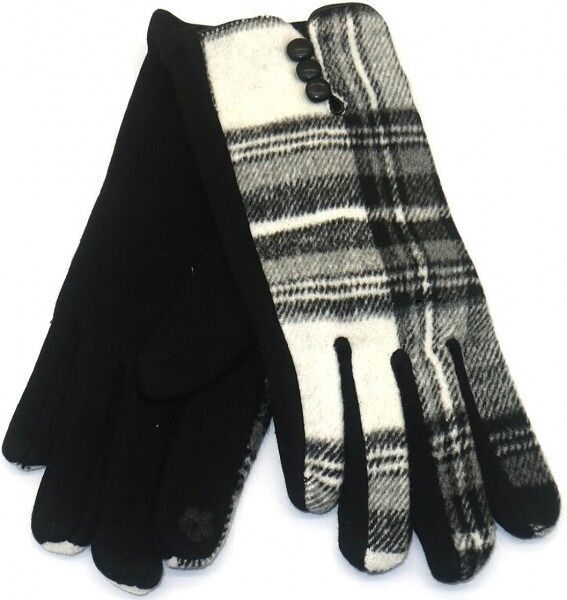 I-B26.1 GLOVE704-003 N.1 Guanti a quadri grigi