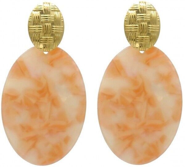 F-F19.2 E221-529 n. 8 anni Orecchini in acciaio 6.5x3.5 cm Rosa