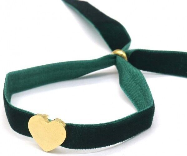 D-B6.3 B221-324 n. 4 S.Bracciale in acciaio velluto verde