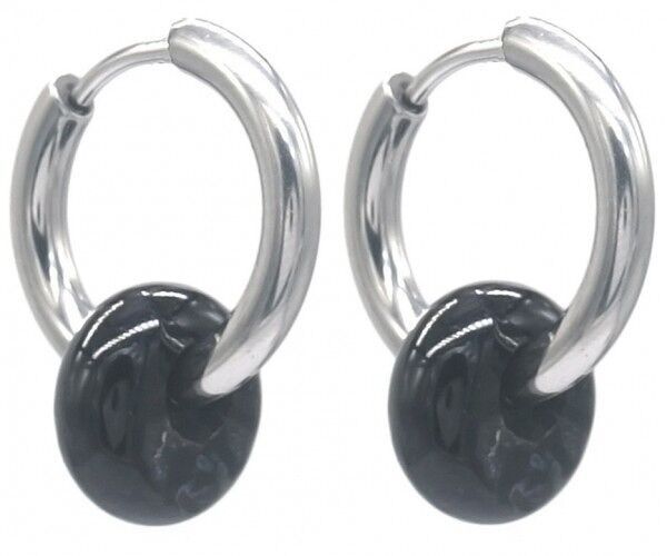 C-D20.3 E089-006S S.Orecchini in acciaio 16mm Agata