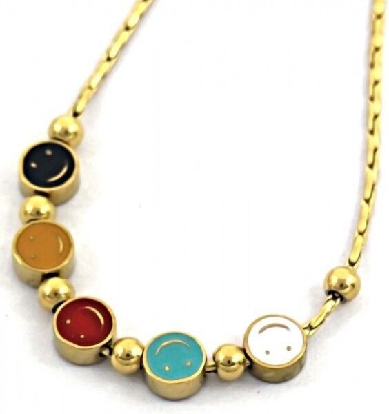 I-C5.1 N090-019G S.Collana in acciaio Smileys