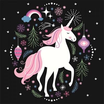 K-D2.1 HK20726 Diamond Painting Card Set 18x18cm Unicorn