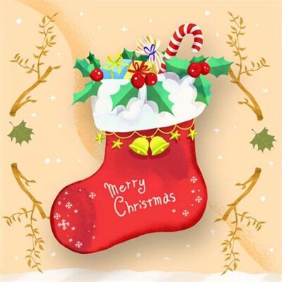 H-F4.4 HK24829 Diamond Painting Card Set 18x18cm Christmas