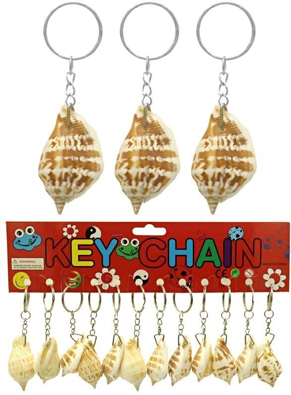 J-B11.1 KY618-007 Portachiavi a conchiglia 4.5 cm – 12 pezzi