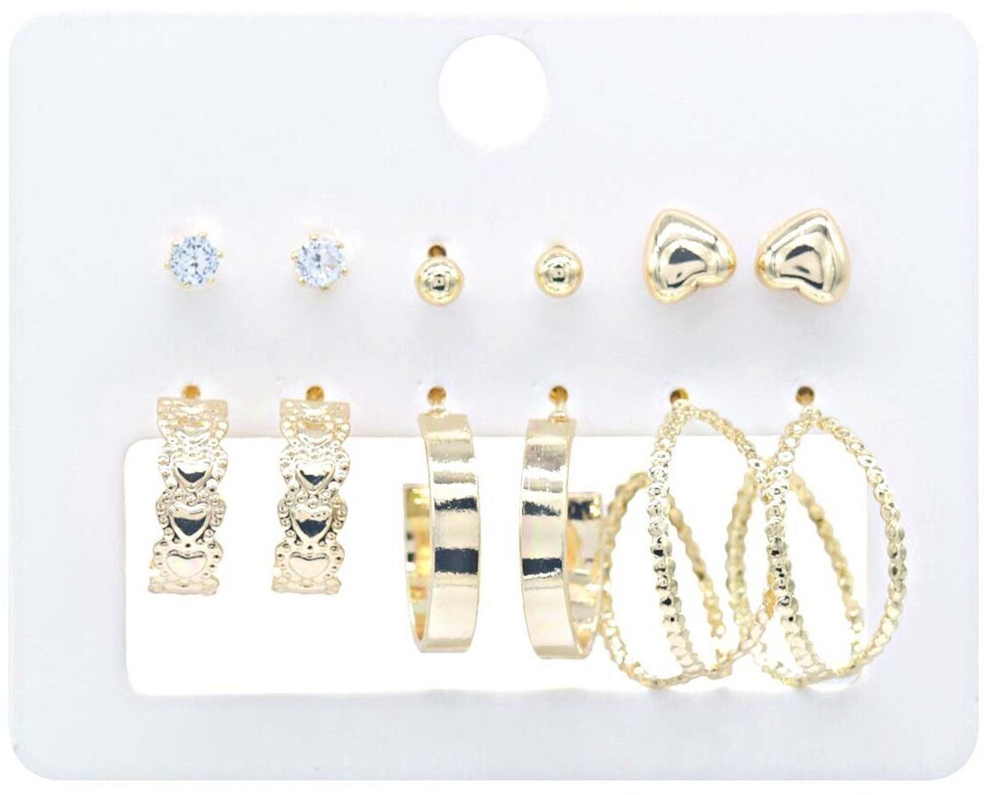 G-D14.1 E832-008G Set di orecchini 6 paia