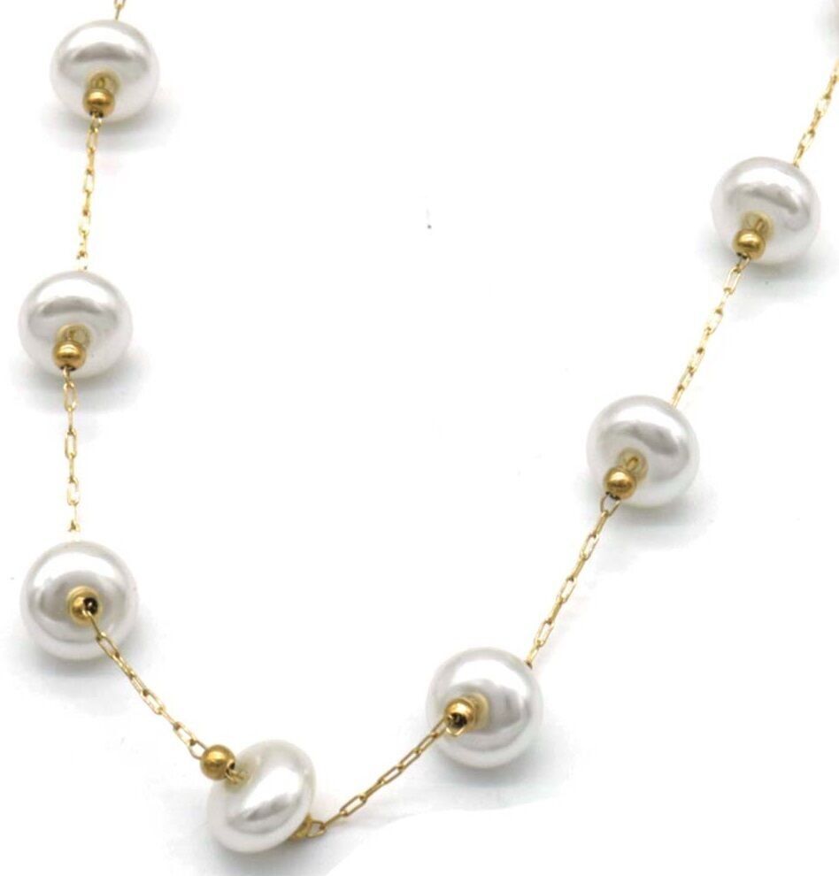 A-C10.2 N221-385G n. 4 S.Collana in acciaio e perle