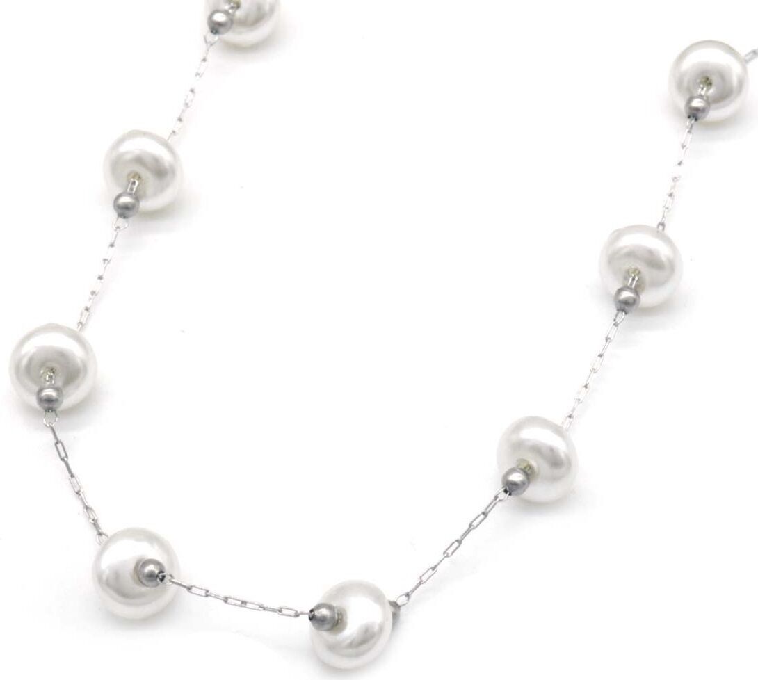 I-C22.2 N221-385S N. 4 S.Collana in acciaio e perle
