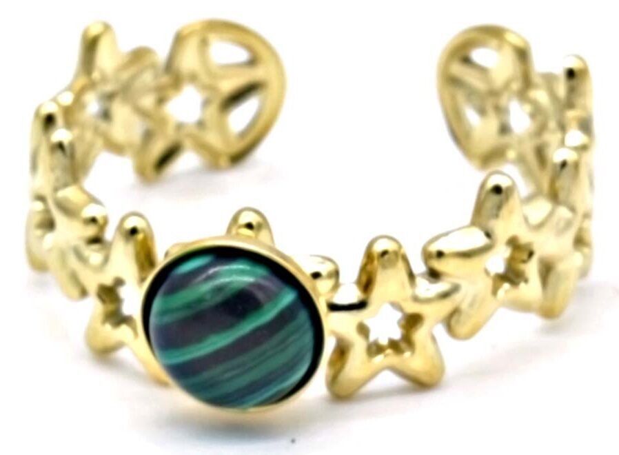 I-D17.2 R77-262G S.Anello in acciaio con pietre regolabili