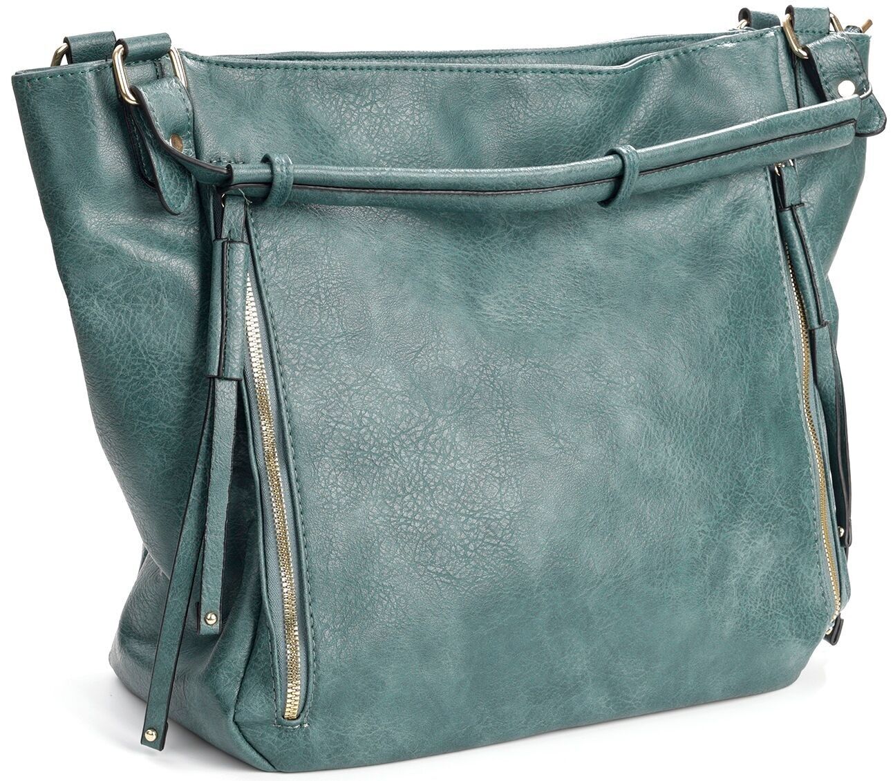Z-E3.3 BAG733-002 N.2 Pu Shopper 46x36x17cm Verde-Blu