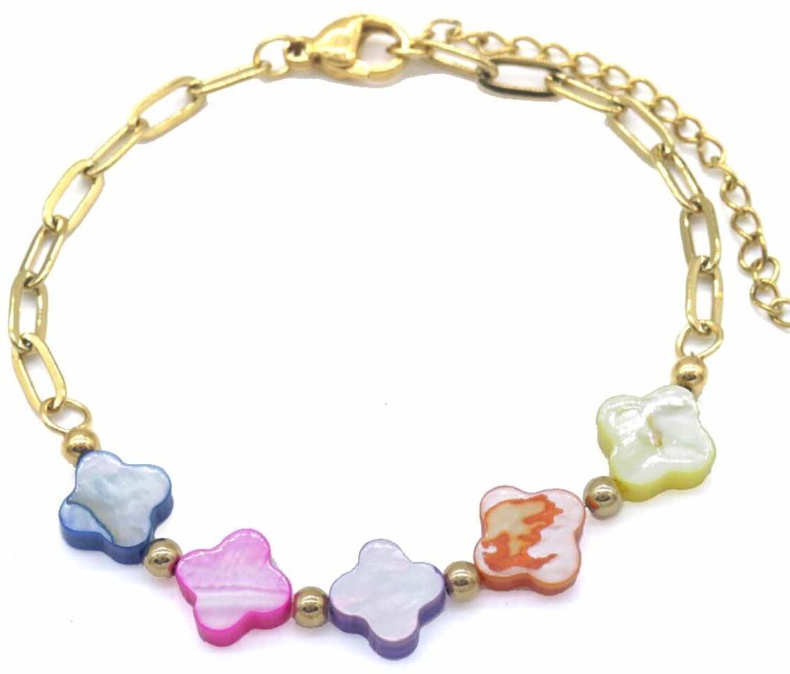 H-F2.1 B823-003G S.Bracciale in acciaio Trifogli