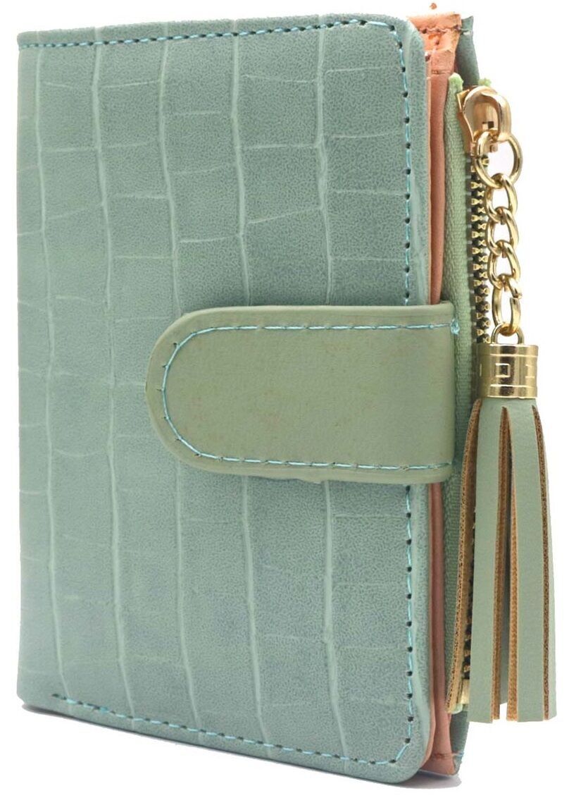 B-E13.1 W804-003-3 PU wallet 12x9x1.5cm Green