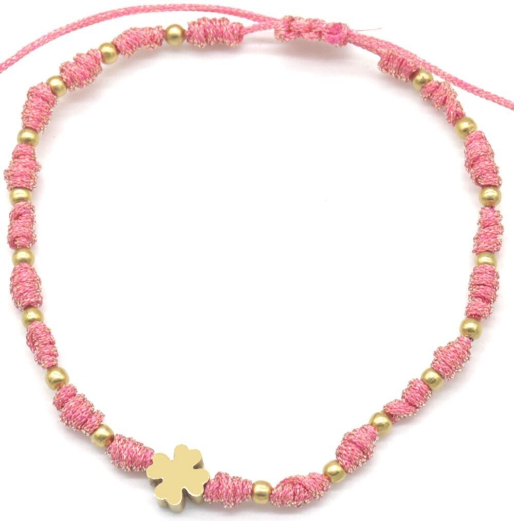 E-F20.3 B831-011-2 S.Bracciale in acciaio Clover Rosa