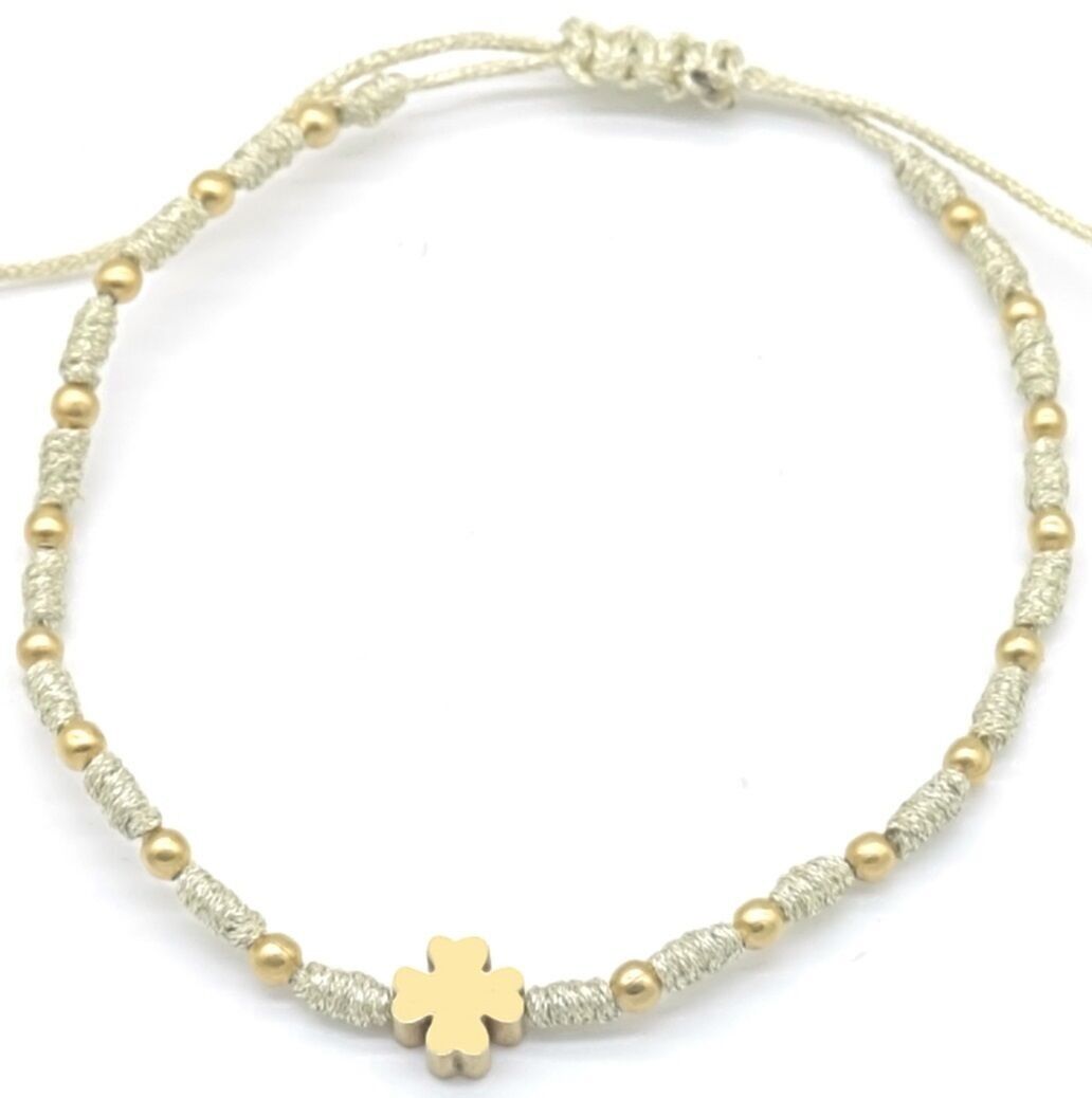 E-F19.1 B831-011-6 S.Bracciale in acciaio Clover Beige