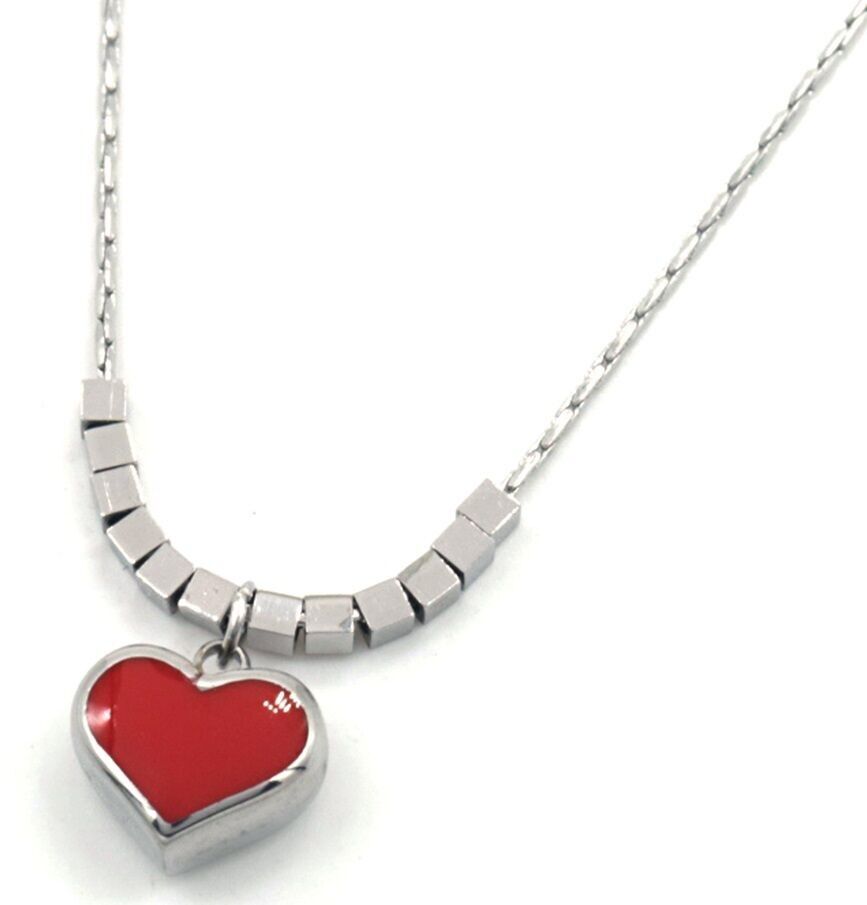 E-F5.5 N835-023S S.Collana in acciaio a forma di cuore