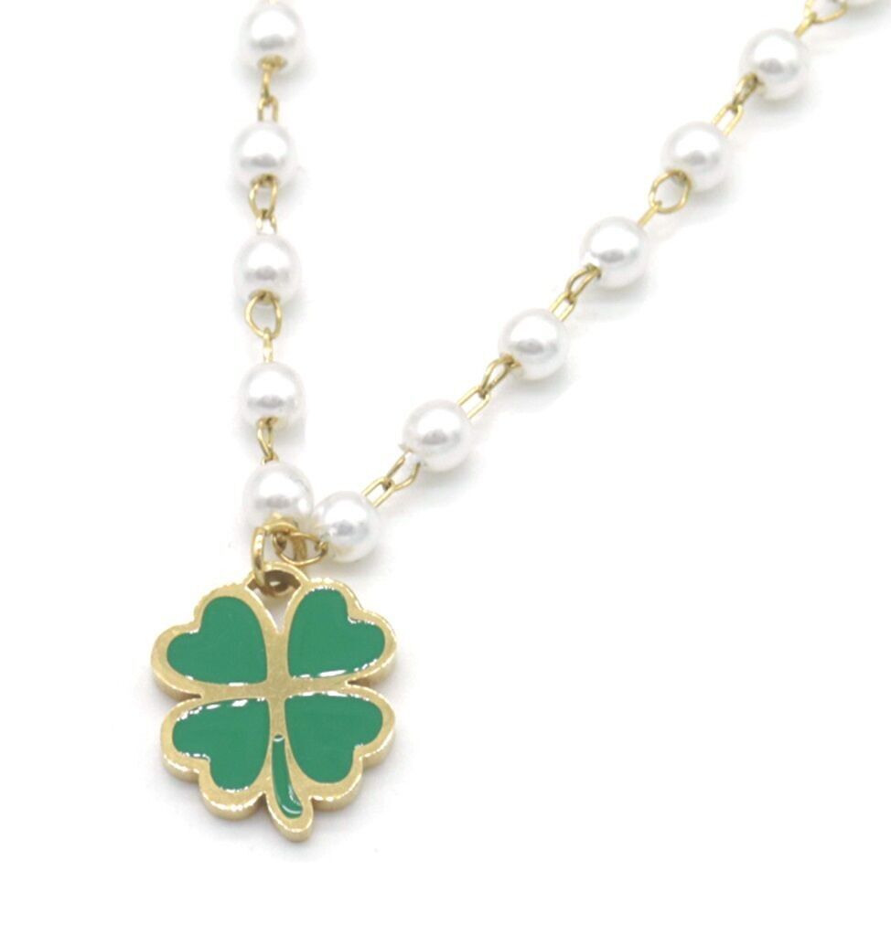 E-E9.3 N835-022G S.Collana in acciaio Clover