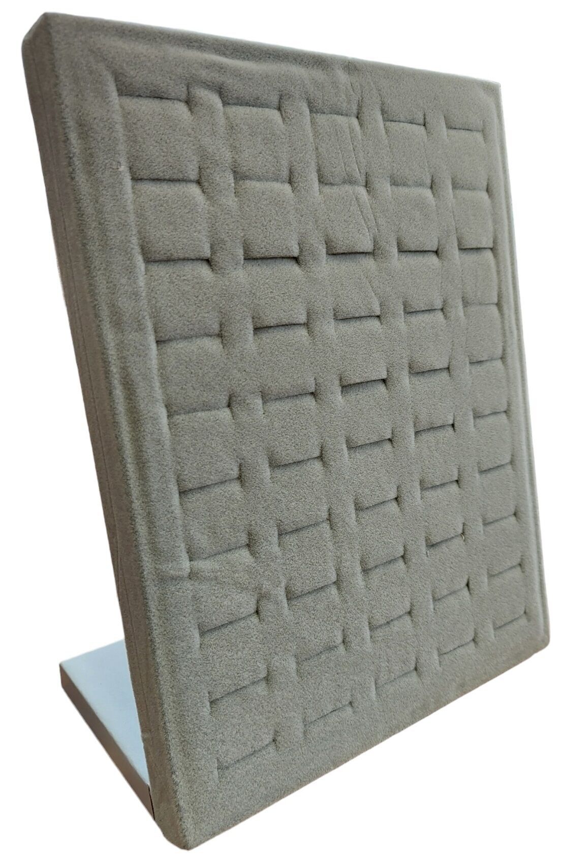 L-A8.2 Espositori in velluto per 50 anelli 24x20x10cm Grigio