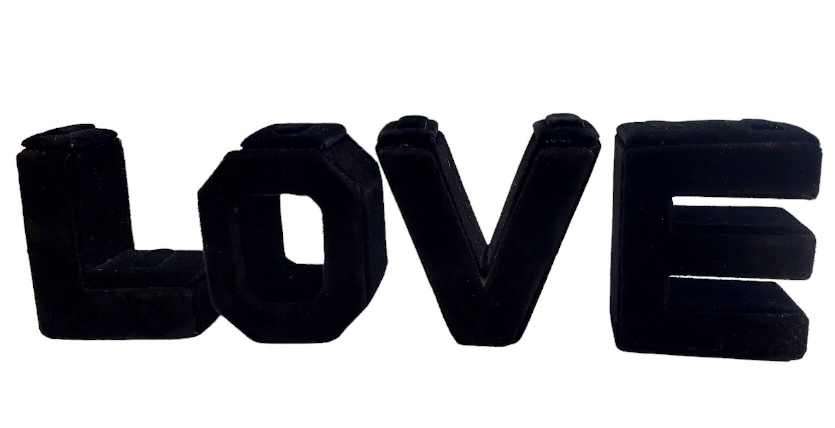 S-A2.Set di 2 espositori per anelli LOVE 22x7cm