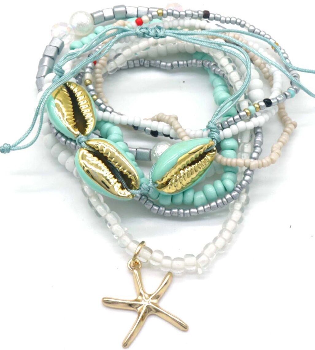 D-D1.1 B826-002-2 Set di braccialetti 9 pezzi blu