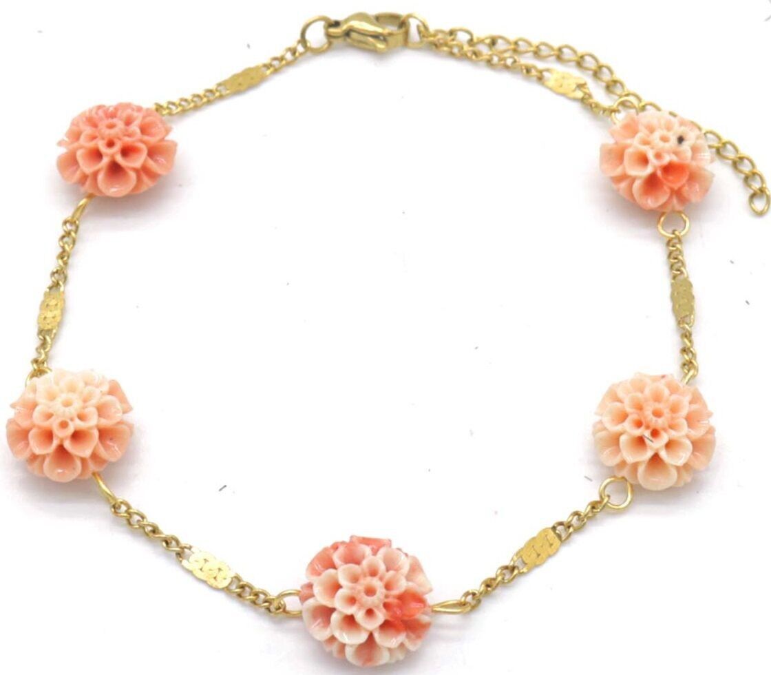 H-E9.3 ANK823-002G S.Cavigliera in acciaio con fiori