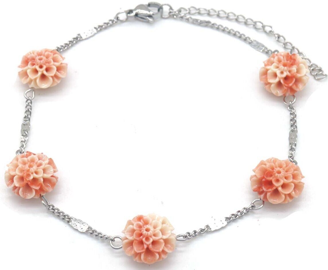 H-D21.1 ANK823-002S S.Cavigliera in acciaio con fiori