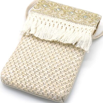 X-P1.3 BAG810-002-1 PU Cross Body Bag 18.5x12cm Beige