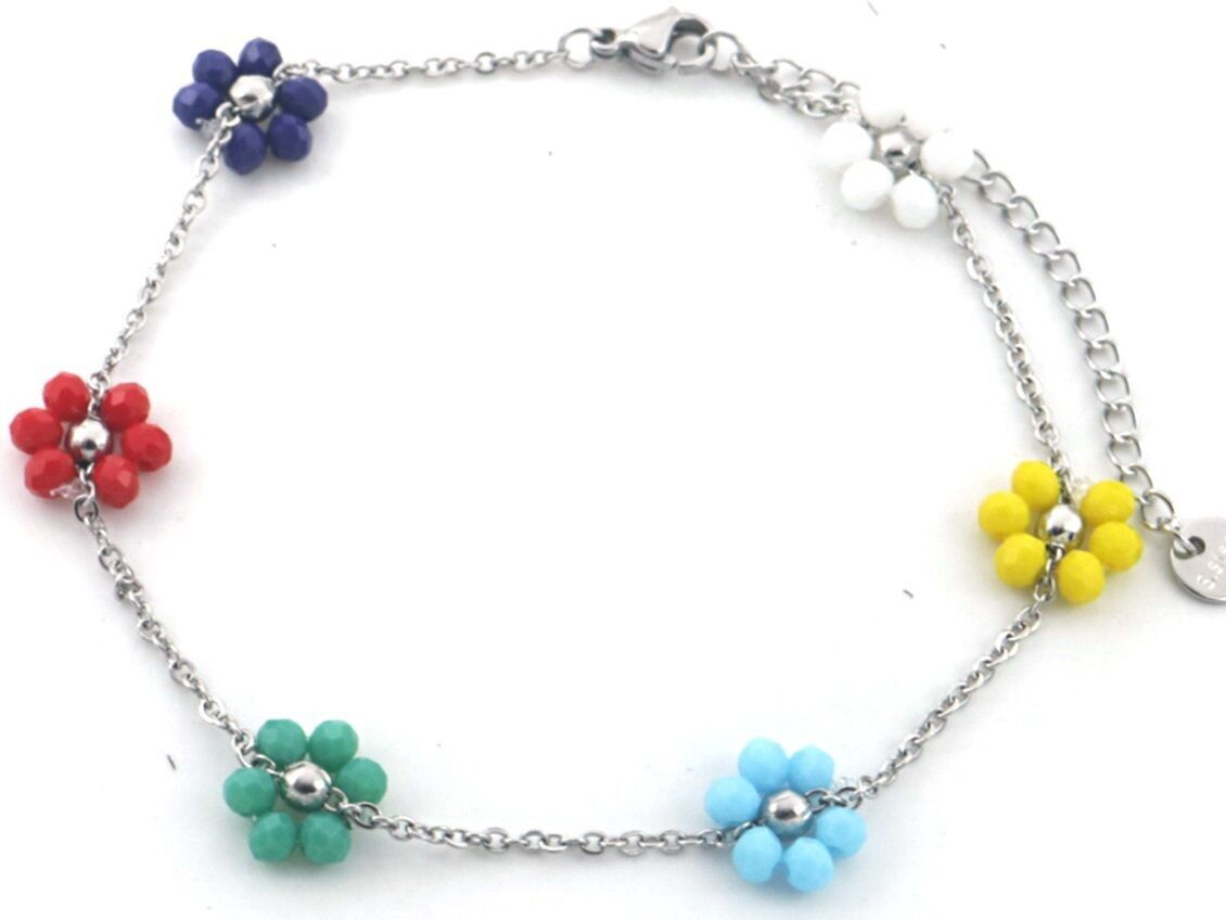 H-A7.5 ANK835-006S S.Cavigliera in acciaio con fiori