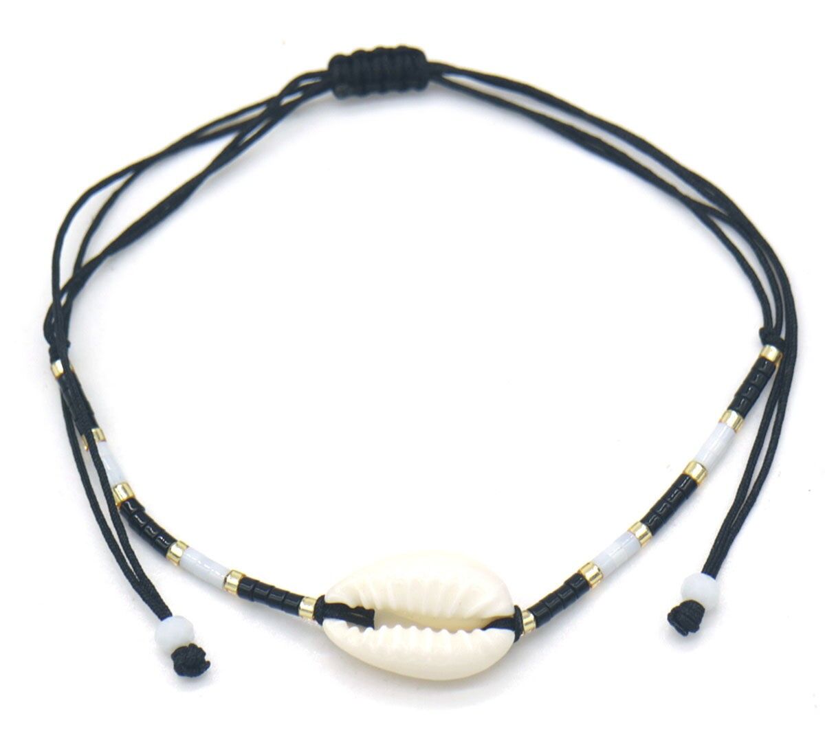 D-C19.4 B830-010-1 Bracciale Conchiglia Nero