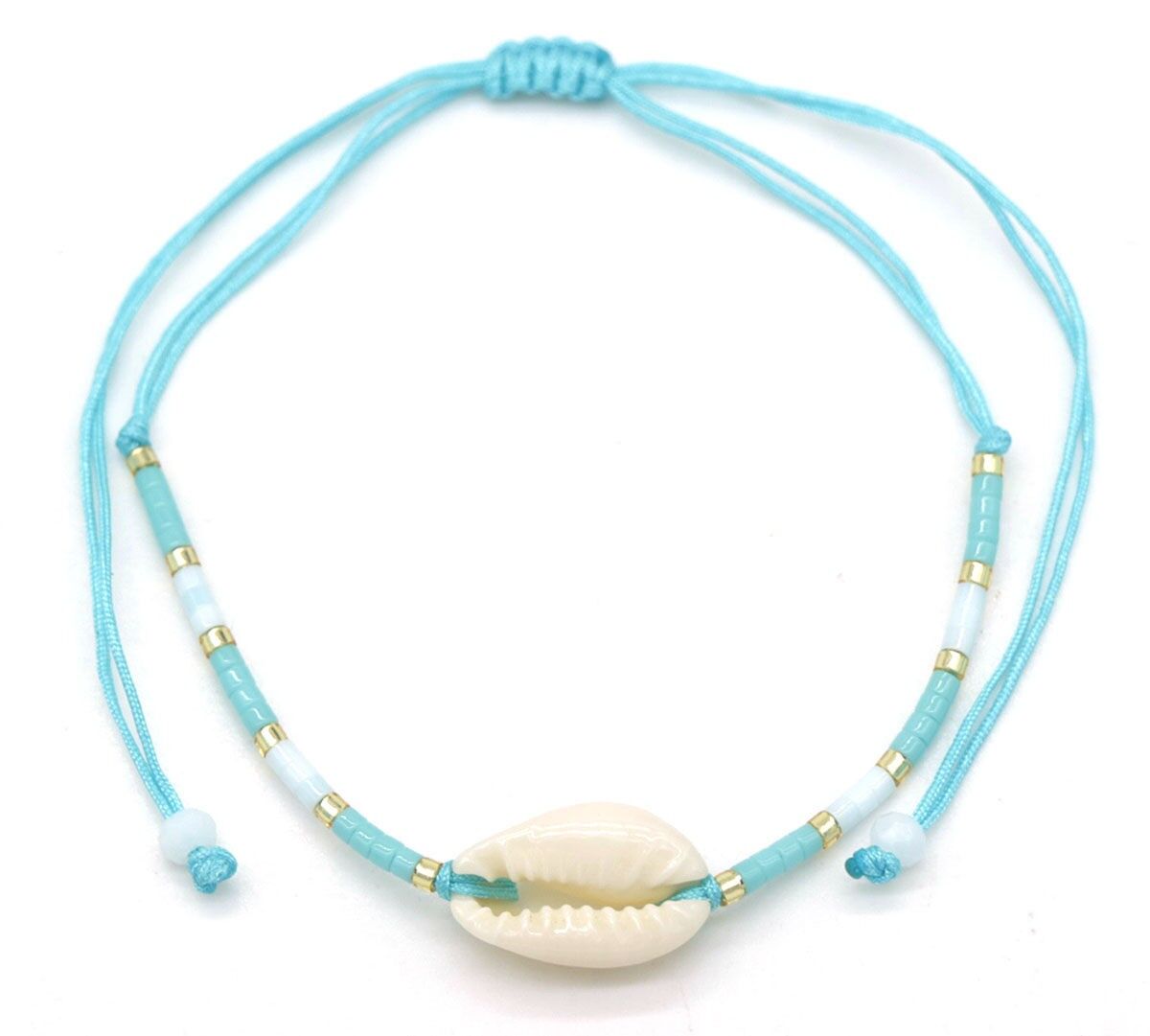 D-F7.1 B830-010-7 Bracciale Conchiglia Blu