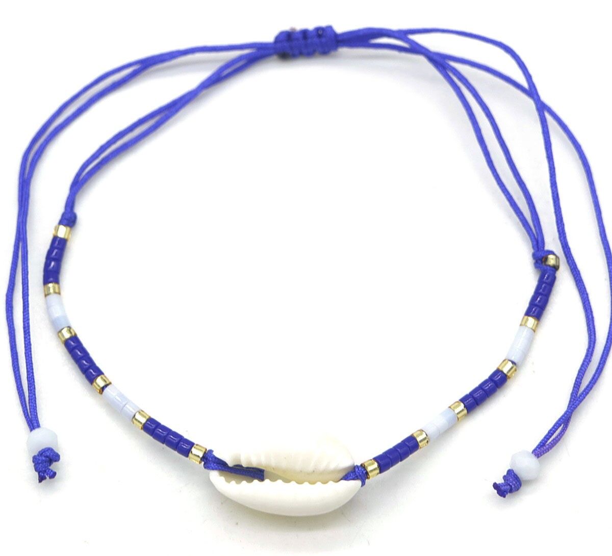 E-F6.1 B830-010-9 Bracciale Conchiglia Blu