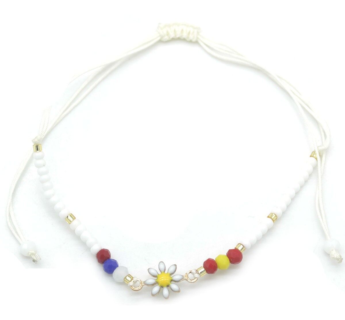 C-C18.3 B830-011-3 Bracciale Fiore Bianco