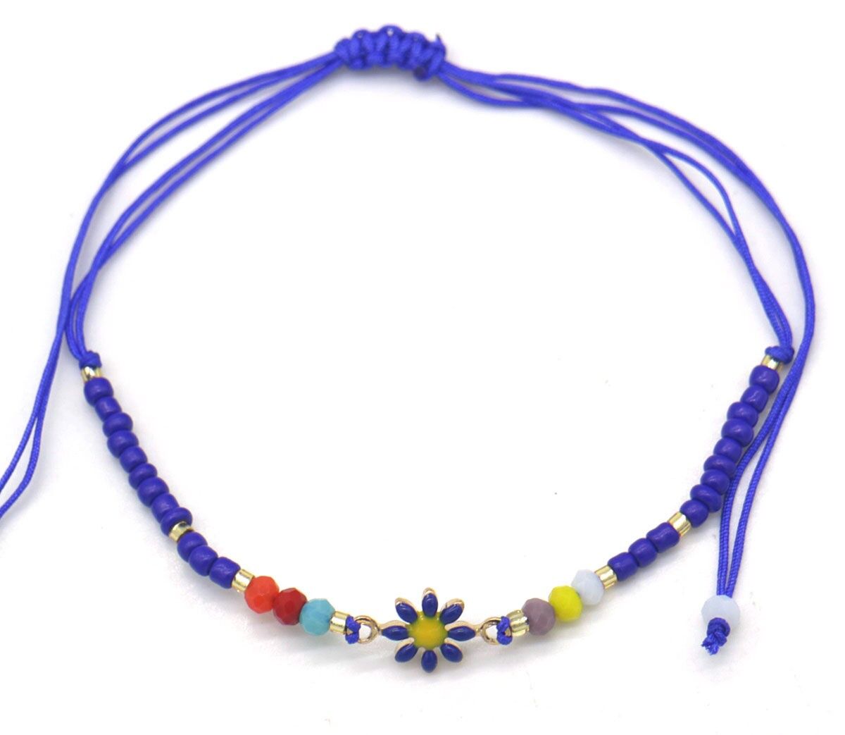 B-D6.1 B830-011-4 Bracciale Fiore Blu