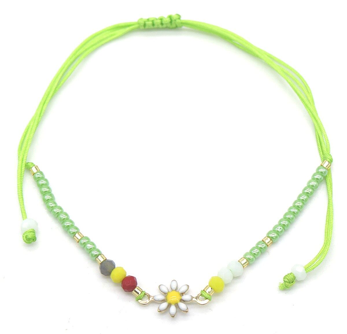 B-F17.1 B830-011-6 Bracciale Fiore Verde