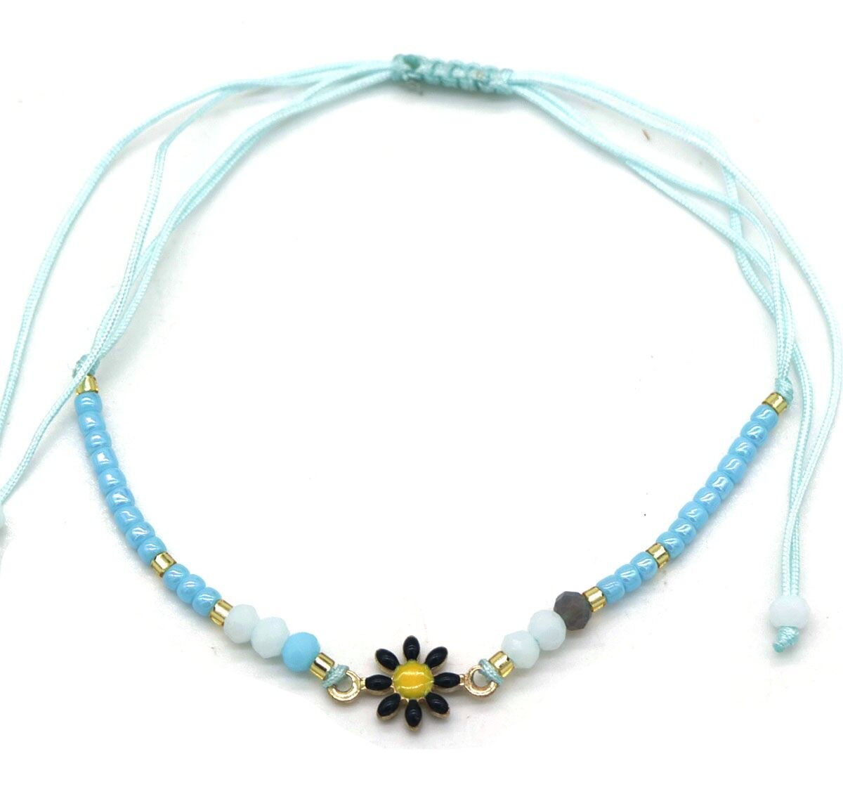 D-E5.3 B830-011-10 Bracciale Fiore Blu