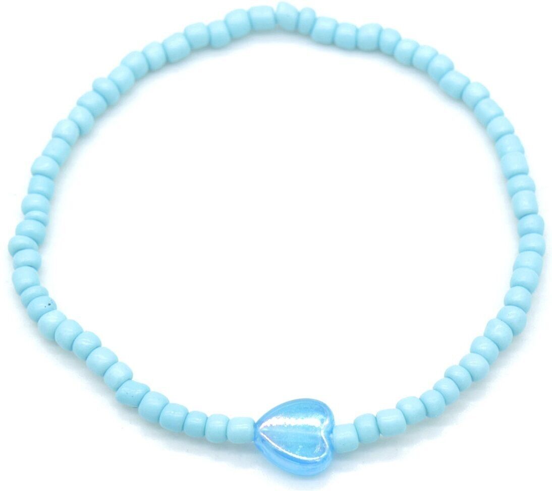 B-E9.1 ANK2375-004-4 Cavigliera a forma di cuore blu per bambini