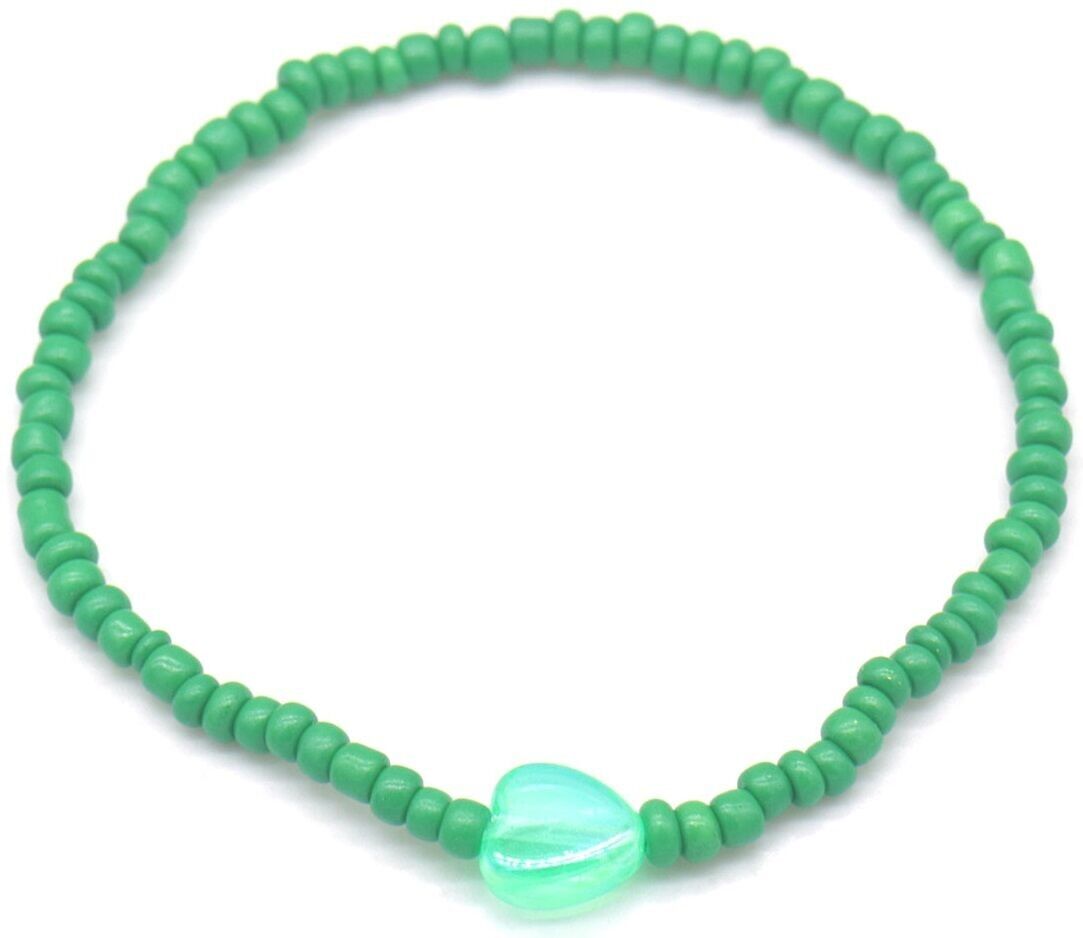 B-B24.1 ANK2375-004-6 Cavigliera cuore verde per bambini