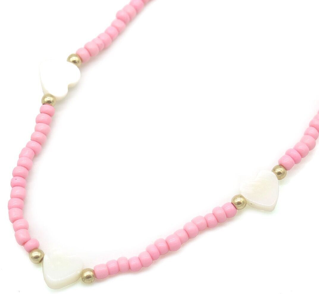I-D19.3 N2375-016-1 Collana Cuori per Bambini Rosa