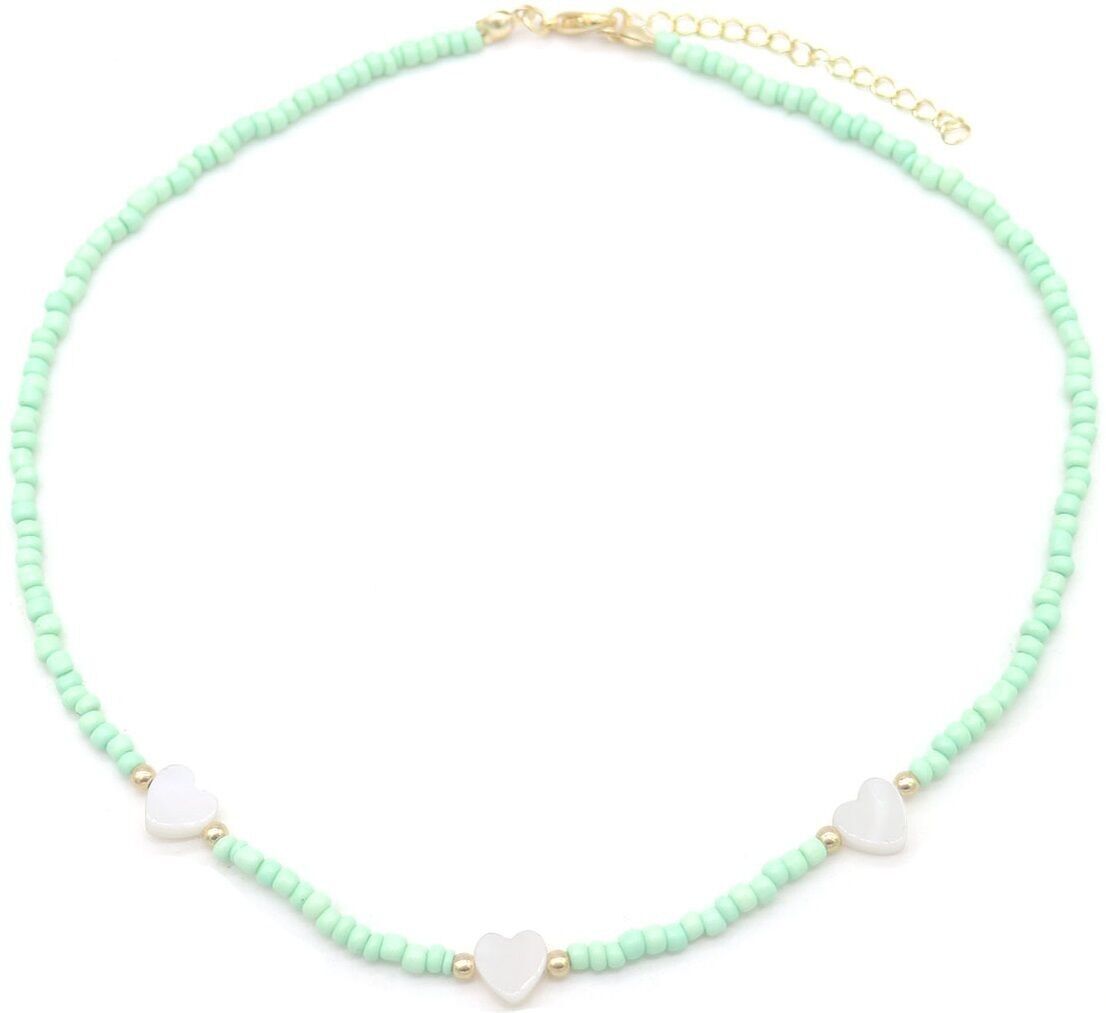 I-D7.2 N2375-016-2 Collana Cuori per Bambini Verde