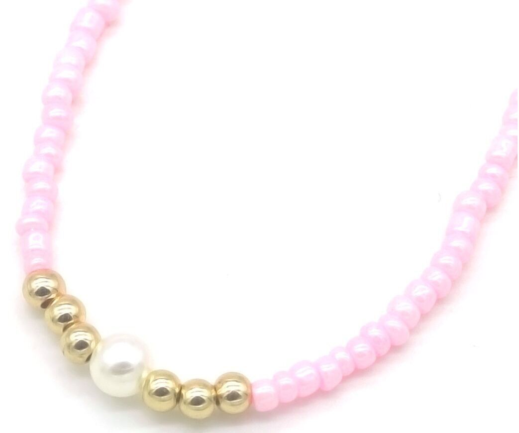 I-C8.3 N2375-071-1 Collana per bambini Perla Rosa