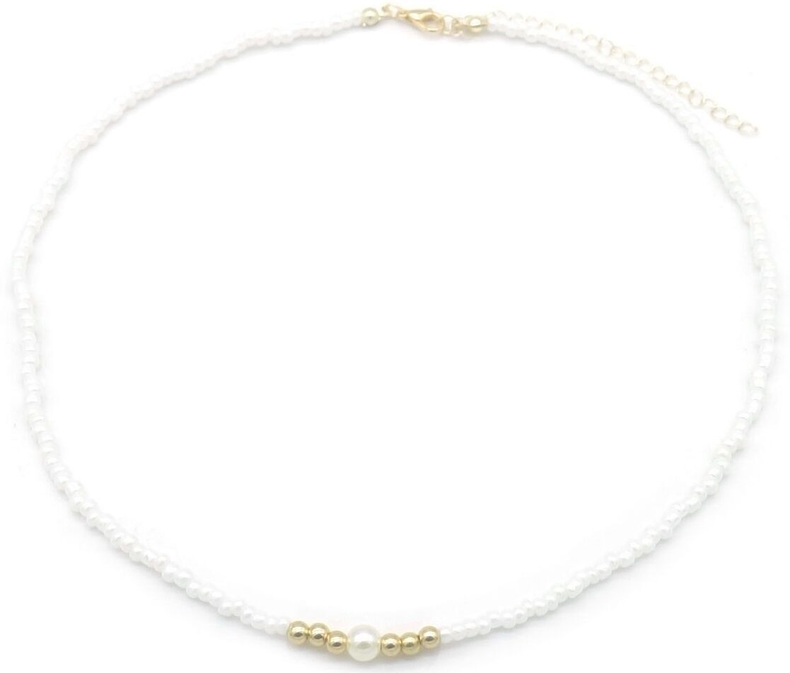 I-D6.1 N2375-071-4 Collana per bambini Bianco Perla