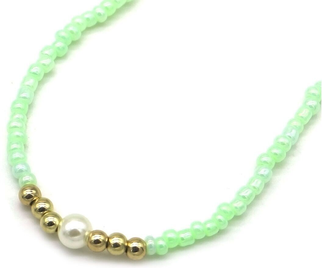 I-C7.3 N2375-071-3 Collana per bambini Perla Verde