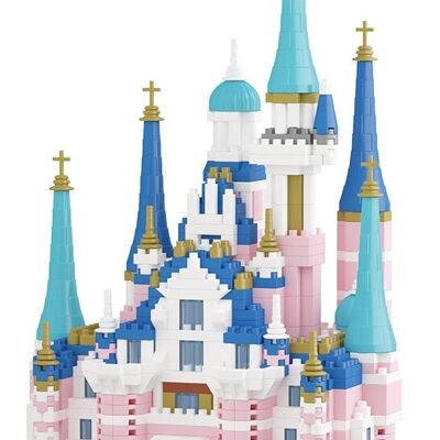 L-F2.1 M2026 Micro Puzzle Building Blocks Pink Castle
