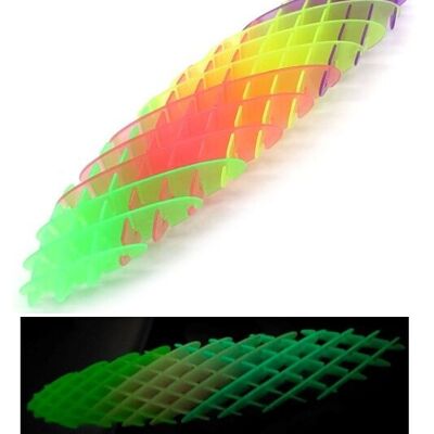 D-A8.2 TOY003-001 Fidget Worm Morf - Arcobaleno - 24 cm che si illumina al buio