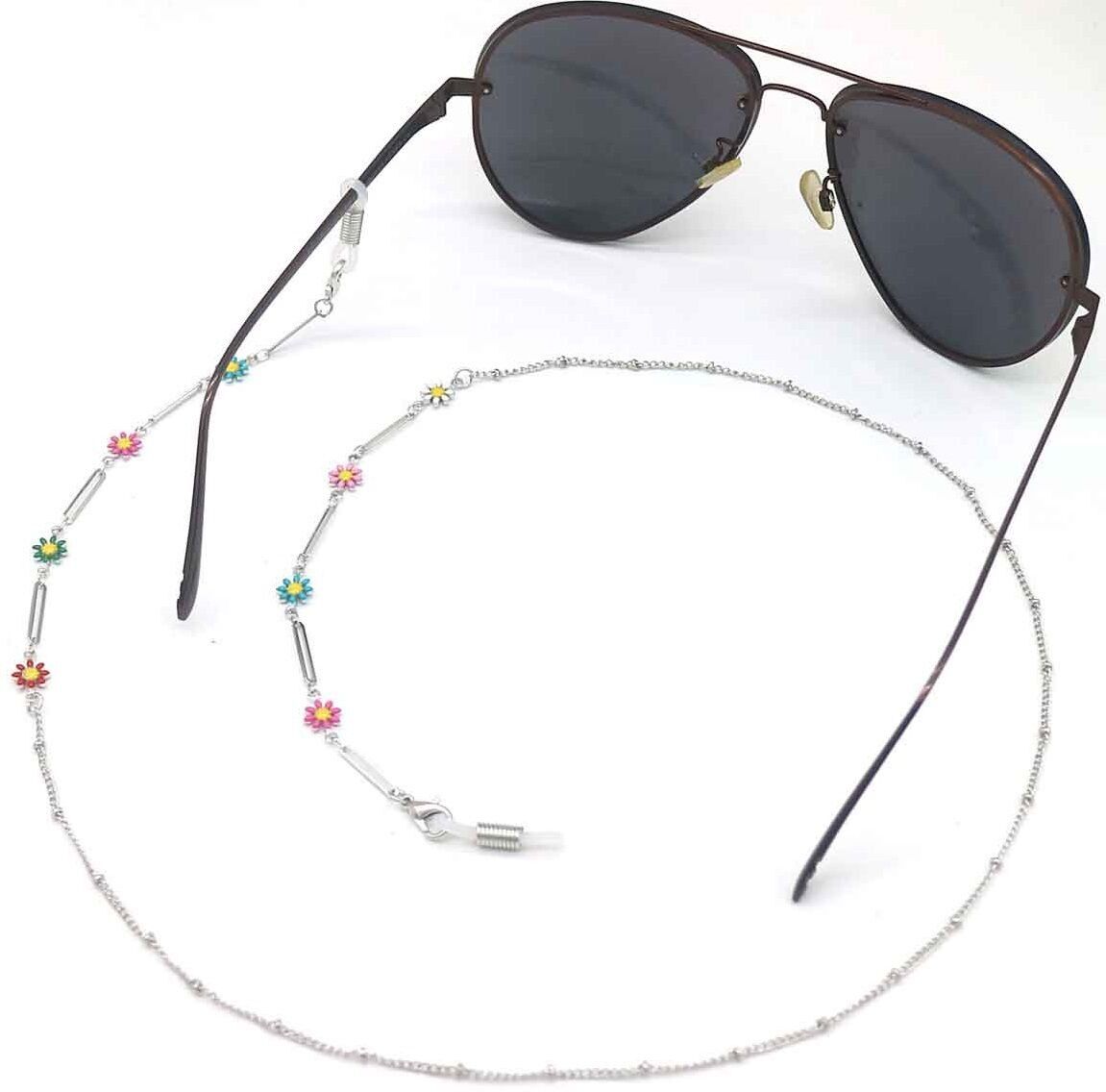 A-B2.2 GL004-107-1 Catena per occhiali da sole con fiori