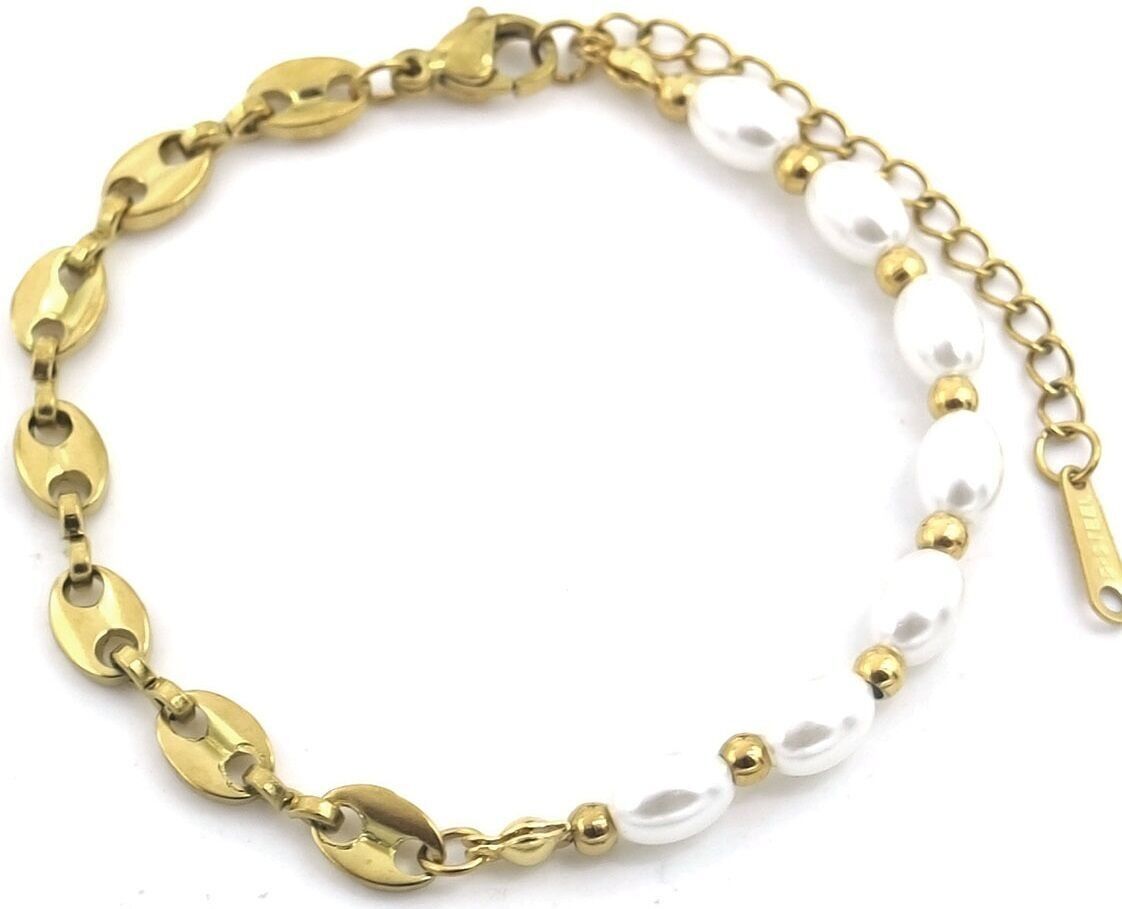 H-C3.3 B101-008G S.Bracciale in acciaio con perle