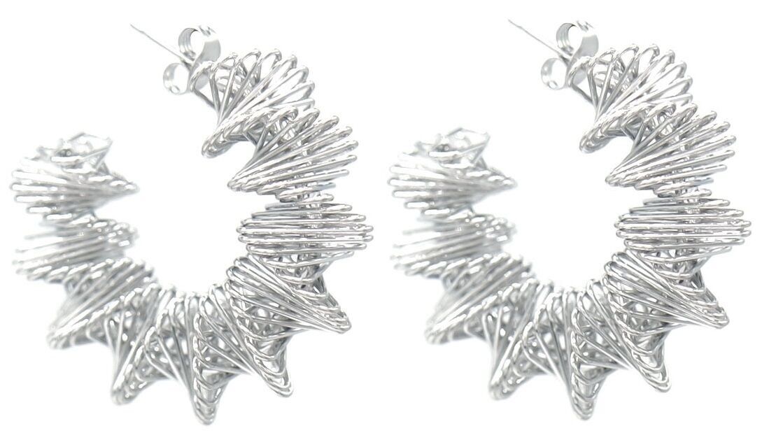 B-A1.2 E041-051S S. Orecchini in acciaio 3.5cm