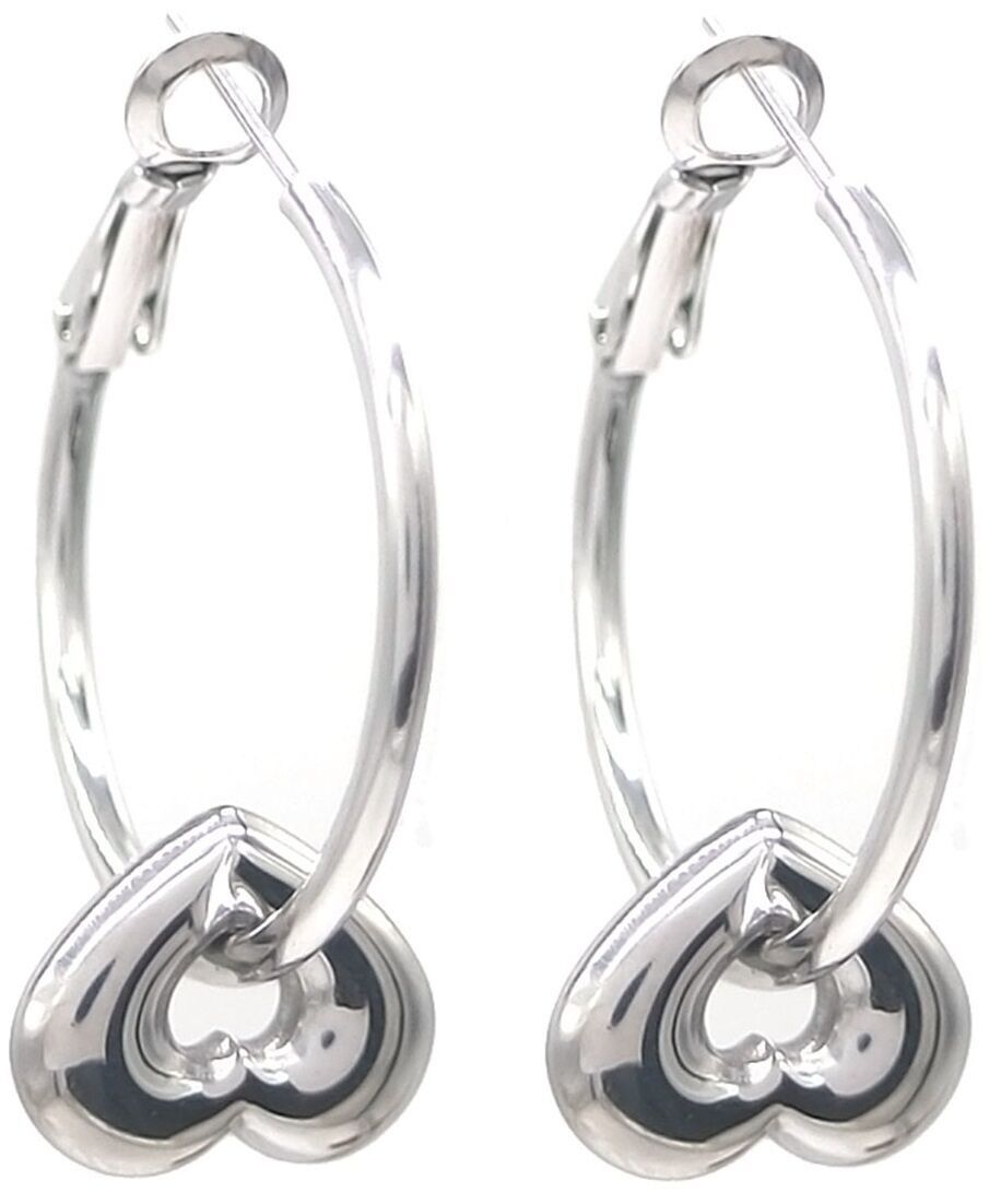 J-B5.2 E068-032S S.Orecchini in acciaio 3cm Cuore