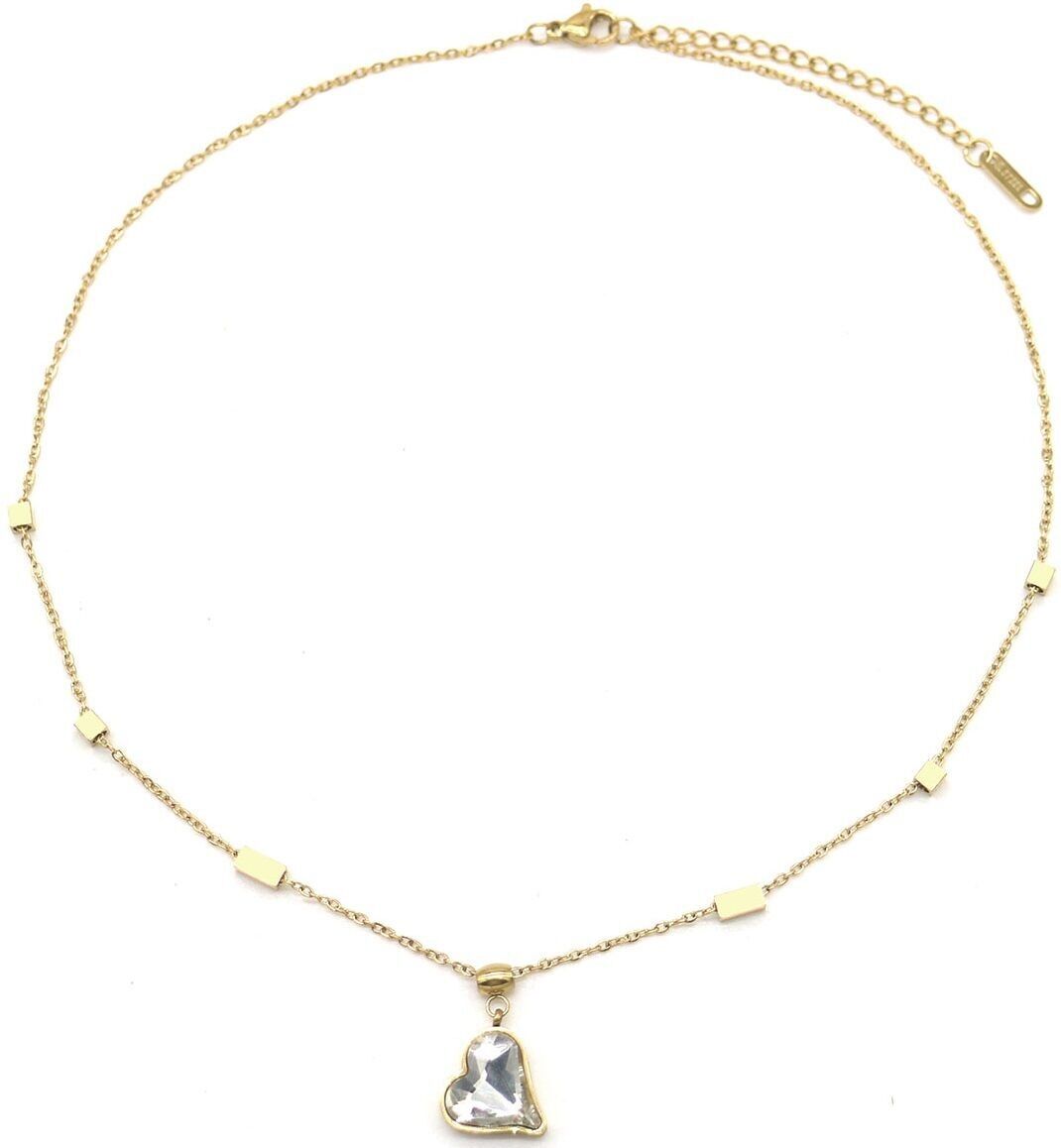 A-B10.2 N088-066G S.Collana in acciaio con cuore