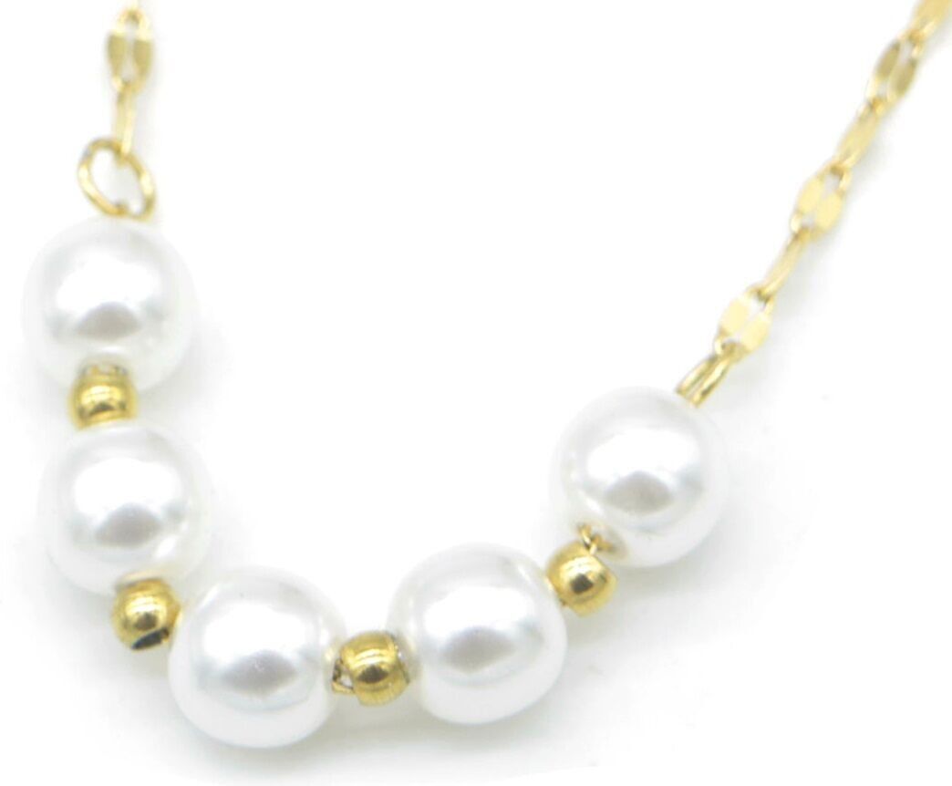 B-C11.1 N101-010G S.Collana in acciaio e perle