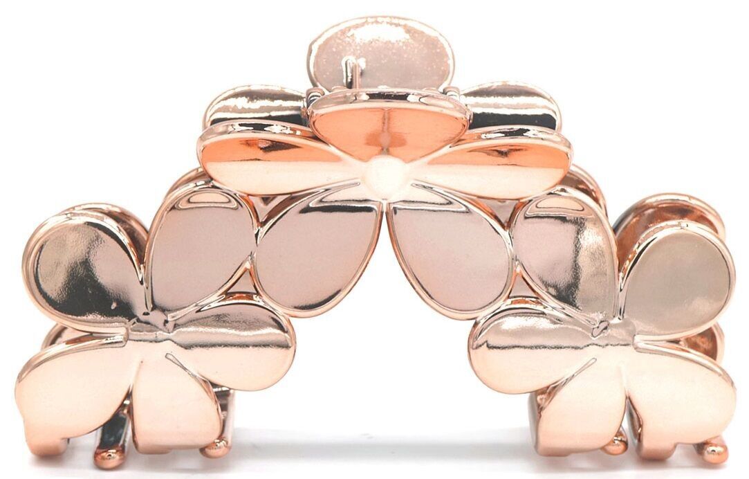 H-F8.1 H819-010-2 Pinza per capelli 9.Fiori da 5 cm in oro rosa